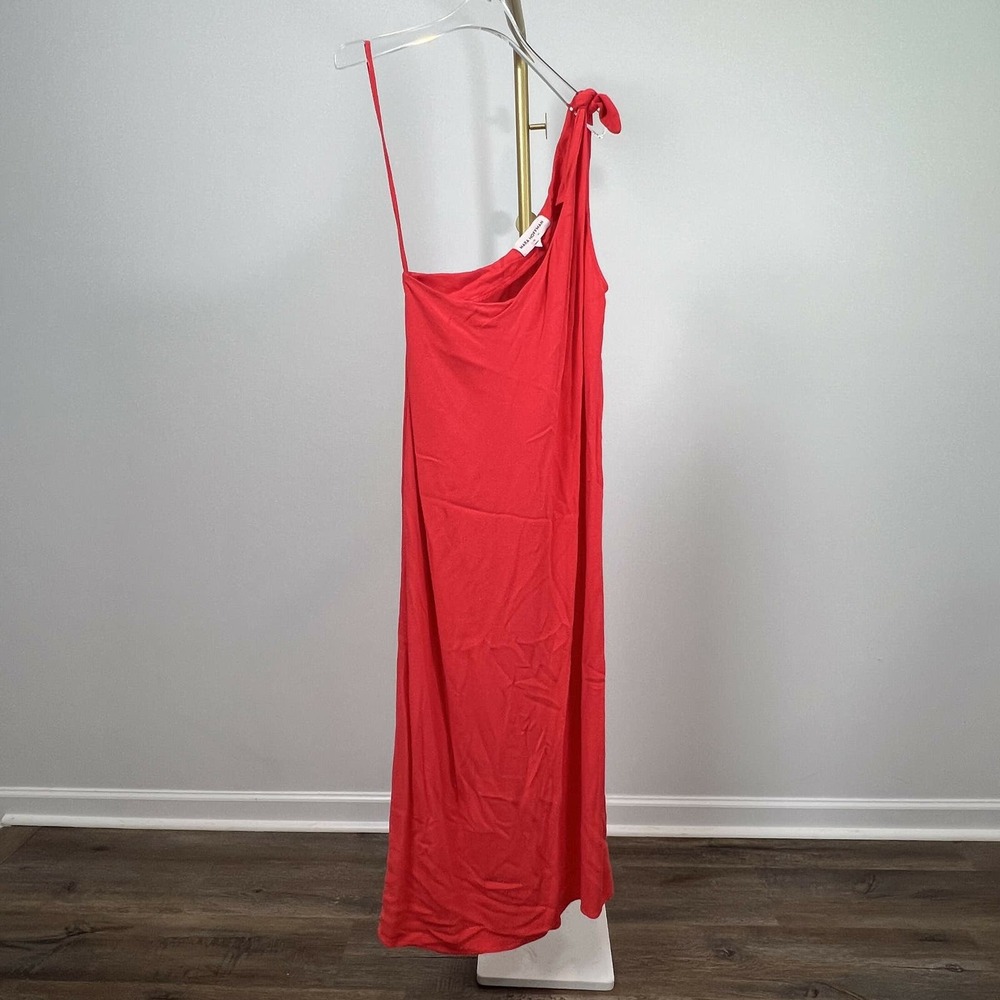 Mara Hoffman One Shoulder Camilla Cover-Up Dress Red /M - Picture 3 of 9